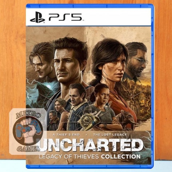 Kaset Uncharted Legacy of Thieves Collection PS5 Region 3 Asia Playstation 4 5 UC Colection CD BD Game Games collections