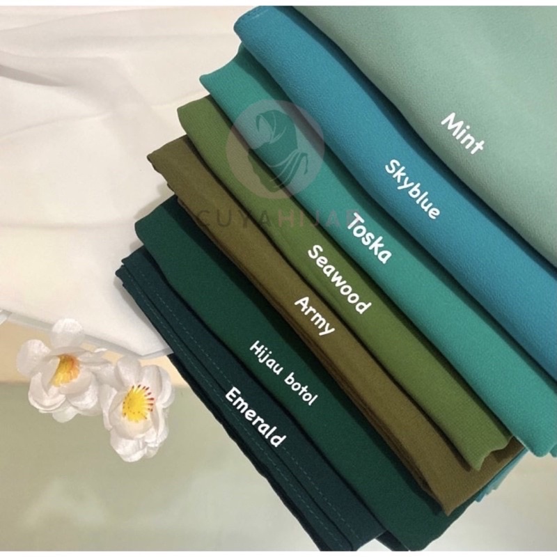 50+WARNA PASHMINA MALAY CERUTYBABYDOLL 180 X 75 Cm [PART 1] TERLARIS MURAH || CUYASHOP CUYAHIJAB SBY-1