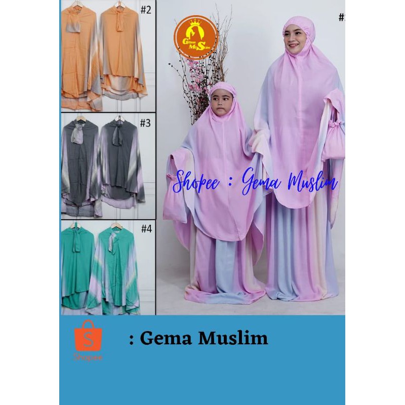 Mukena Couple Rayon Rainbow