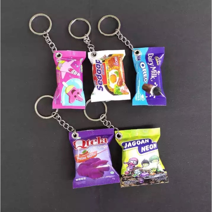 Ganci miniatur snack Gantungan kunci unik lucu - Ganci Snack - Ganci Lucu - Gantungan Konci - Gantungan Konci Lucu