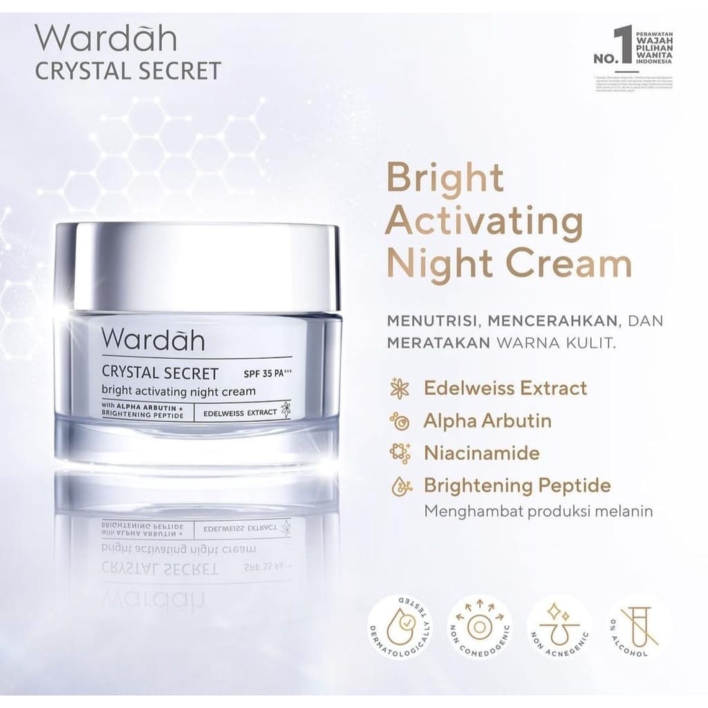 ❤️GROSIR❤️  Wardah Crystal Secret Brightening Cream 30gr