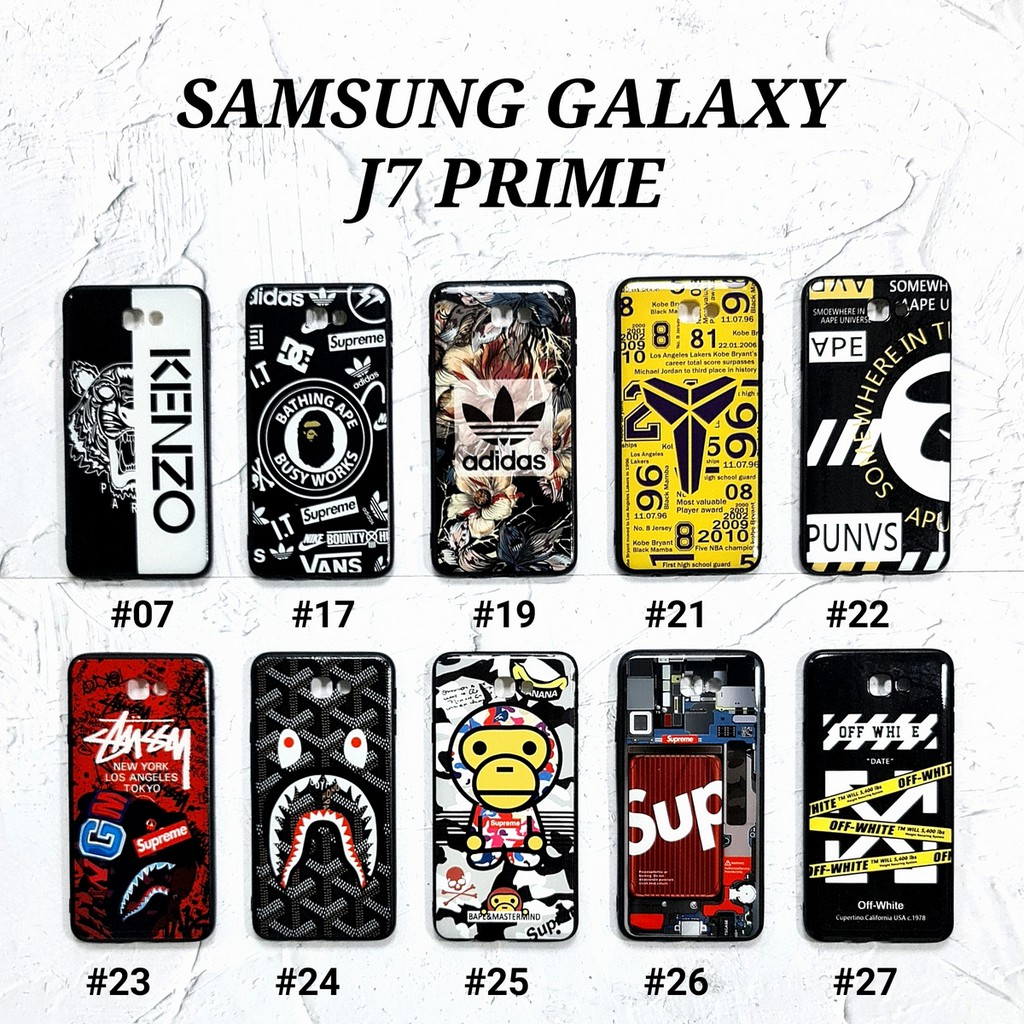SAMSUNG GALAXY J7 PRIME J7 PRO J730 J7 PLUS NOTE 9 S10E S10 PLUS | MAN GLOSS Soft Hard Case Bape Stussy