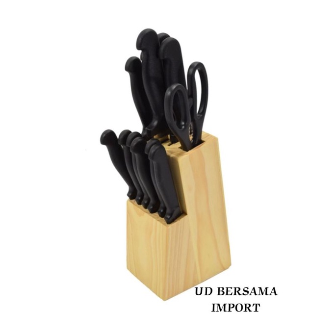 Set 13Pcs Pisau Dapur Aksesoris Dapur Knife Block Set KRISHOME