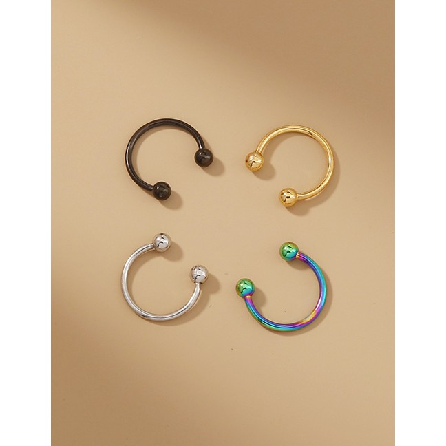 LRC Anting Hidung Fashion Color Mixing Geometric Alloy Contrast P05603