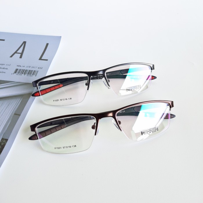 Kacamata Minus Pria - Kacamata Minus Anti Radiasi Pria Frame Sport Elegan Kuat Premium