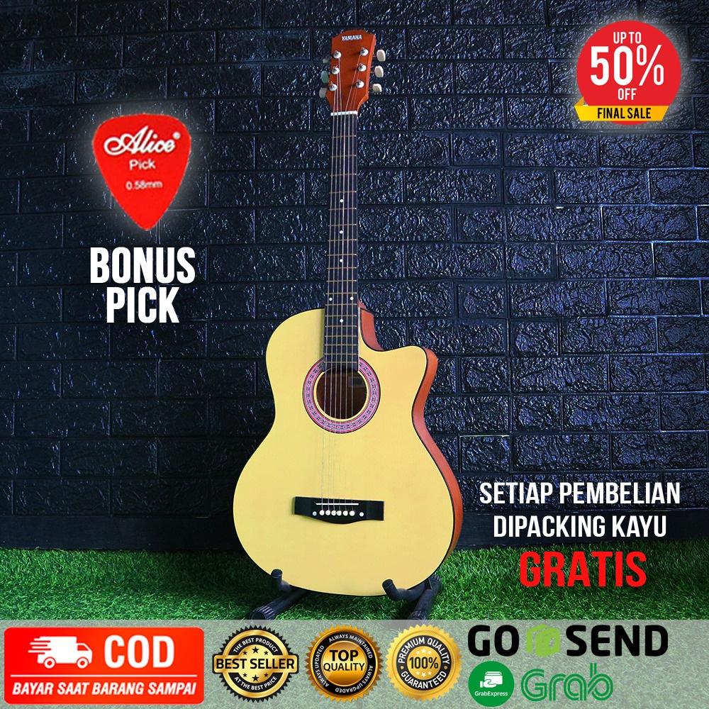 SIAP KIRIM GITAR AKUSTIK PEMULA CUSTOM MURAH BANYAK BONUS PAKET BUNDLING TERMURAH