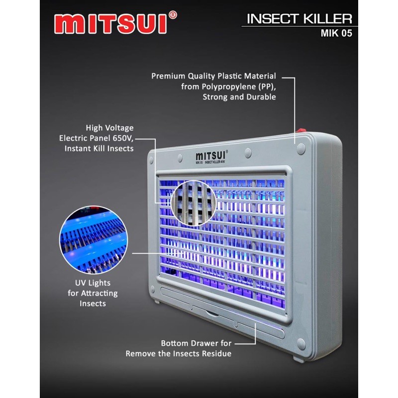 Mitsui Insect Killer 4w Perangkap Nyamuk / Serangga MIK 05