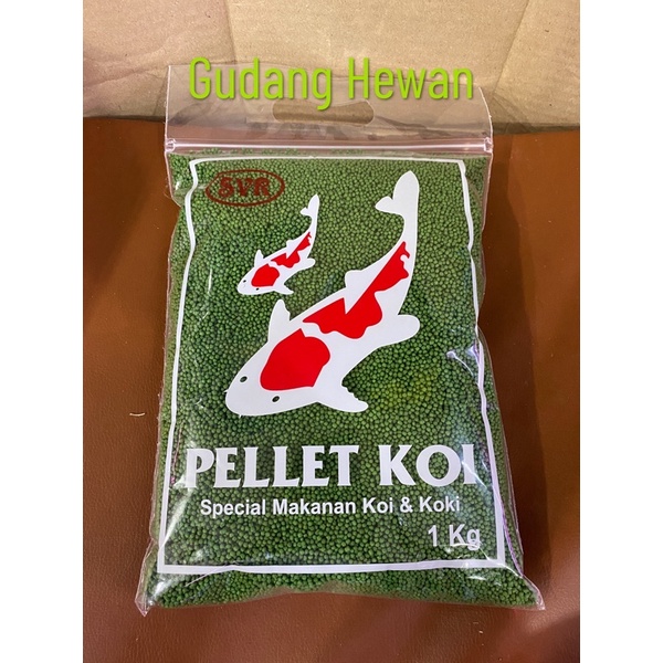 PELET KOI HIJAU 1 MM 1 KG - PAKAN KOI HIJAU