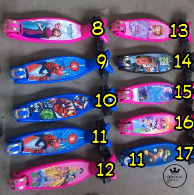 READY SEMUA MOTIF !! 21st KICKBOARD SCOOTER / SKUTER / OTOPED ANAK KEKINIAN 3 RODA +FREE BUBBLE WRAP