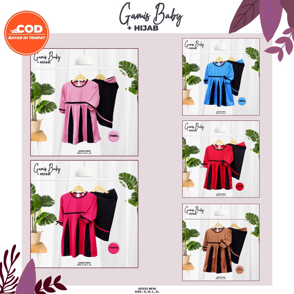 Gamis Polos Bayi perempuan | Baju Muslim Baby | Gamis Baby murah cewek cantik