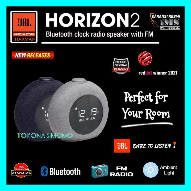 JBL HORIZON 2 Bluetooth Clock Radio Speaker Original Garansi Resmi IMS