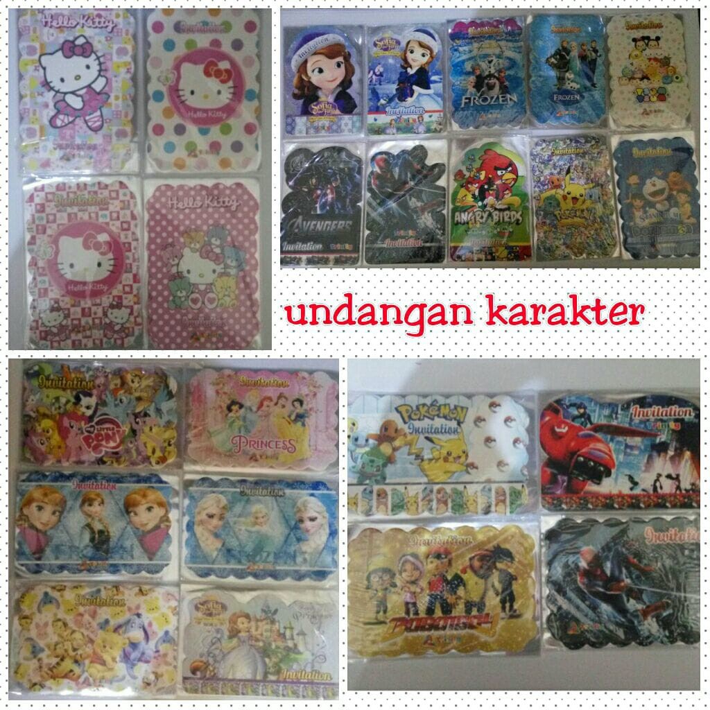 UNDANGAN ULANG TAHUN REGULER perlengkapan pesta ulang tahun anak unik