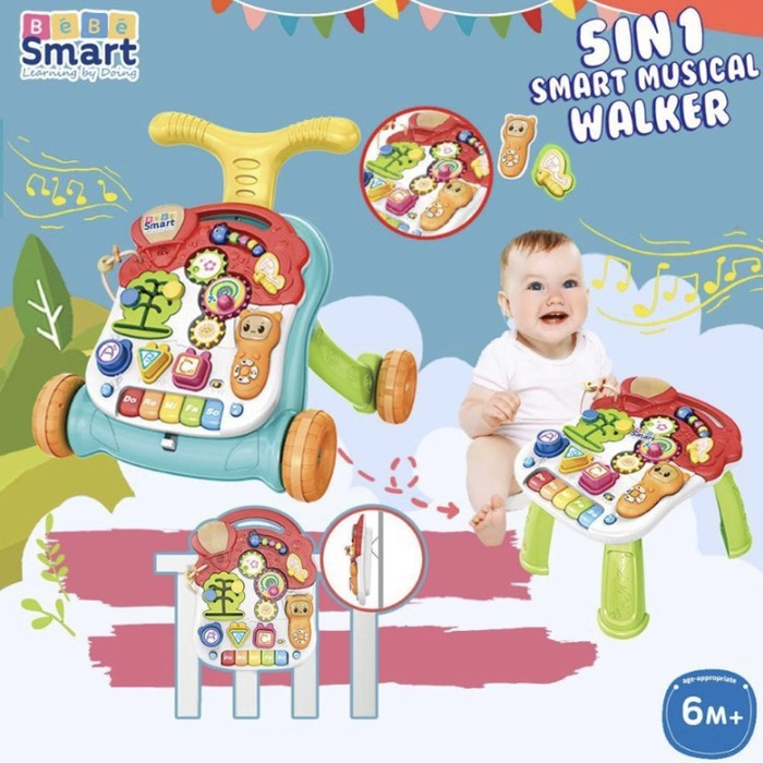 MASTELA Activity Push Walker // PLIKO Activity Push Walker 17in1 Skuter Activity Table Ride On Pliko PK 0186 // Bebe Smart 5in1 Musical Walker