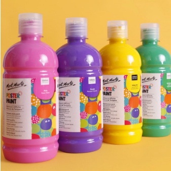 Mont Marte Finger Paint Washable Poster Paint 500ML Washable Paint Cat Gouache Mainan Mewarnai Anak Mainan Cat Anak Mainan Montessori Perlengkapan Cat Air Anak Washable