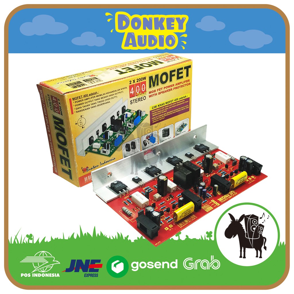 KIT POWER AMPLIFIER STEREO MOFET 400W (200W x2) BELL BGR – KIT PENGUAT SUARA MOSFET RUMAHAN