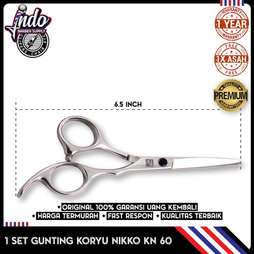 Gunting Rambut Koryu Nikko KN60 Silver / ORIGINAL KORYU NIKKO KN 60