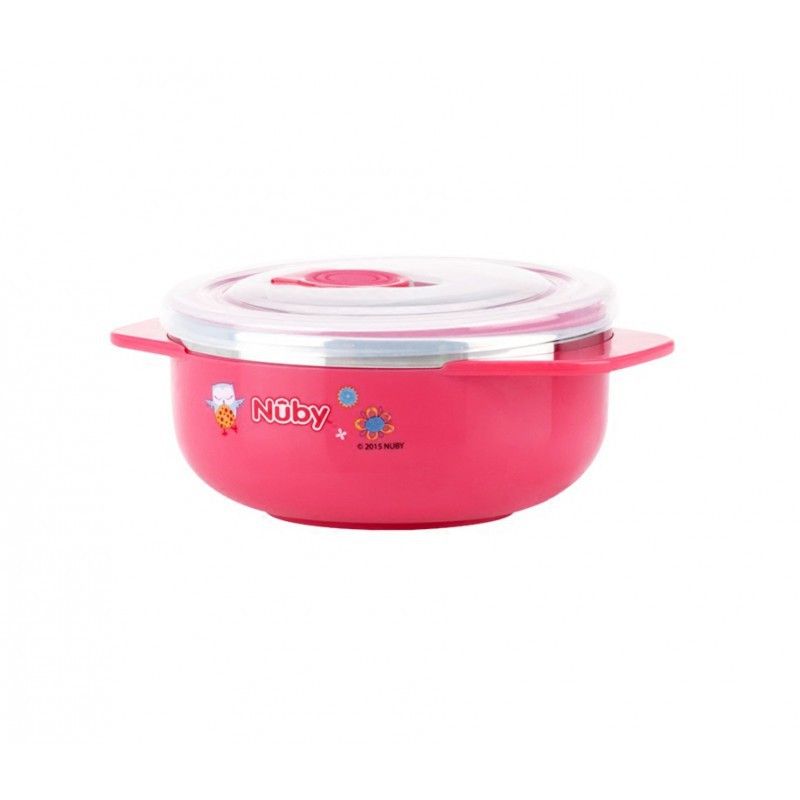 Nuby Stainless Steel Suction Bowl 6m+ (Tersedia varian warna)