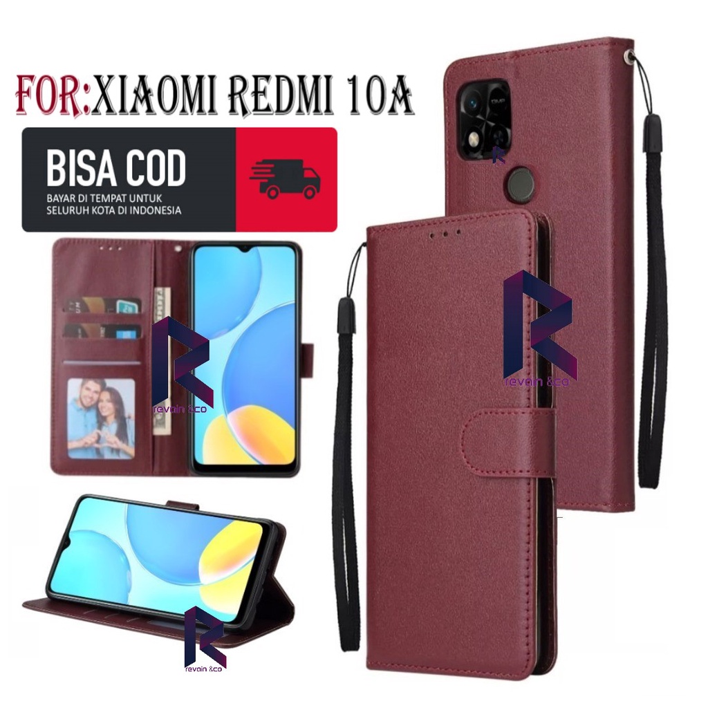 NEW XIAOMI REDMI 10A FLIP COVER CASE DOMPET CASING FLIP WALLET LEATHER KULIT PREMIUM SARUNG BUKA TUTUP FLIP CASE XIAOMI REDMI 10A