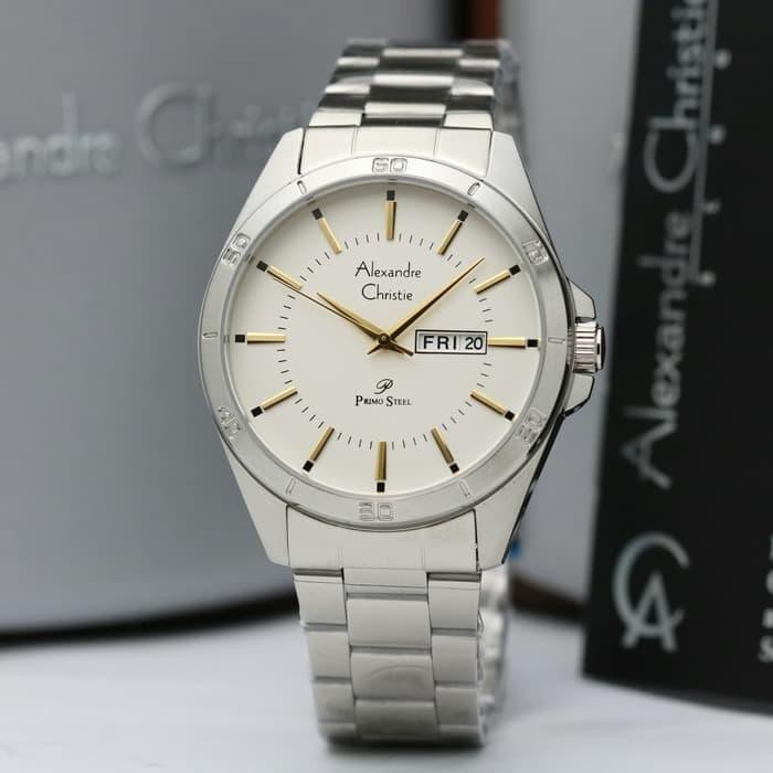 Alexandre Christie AC1011 Silver Original Jam Pria Alexandre Christie AC 1011