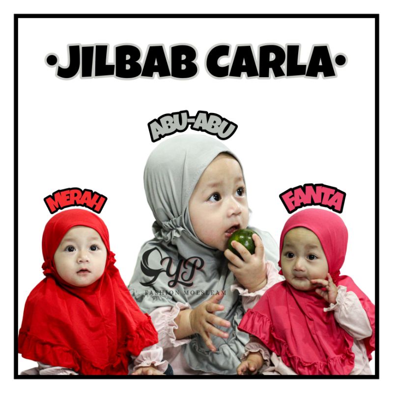 JILBAB ANAK CARLA  USIA 0-3 TAHUN PREMIUN/HIJAB BAYI