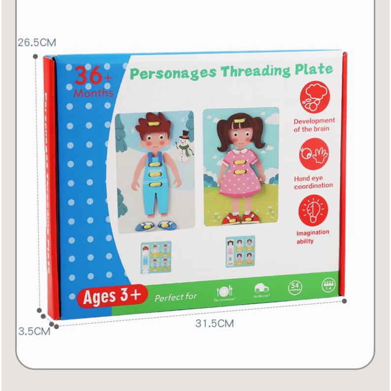 personal threading plate / mainan edukasi anak meronce