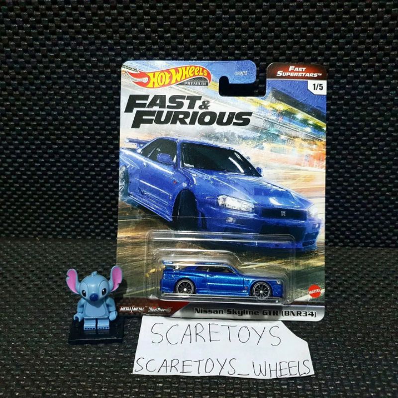 Hot Wheels hotwheels fast furious fast superstars Nissan Skyline GTR bnr34 r34 biru blue fast furiou