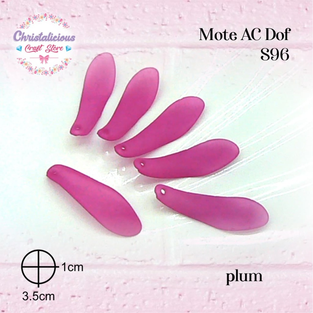 Aplikasi Akrilik kelopak s96 bahan craft, kelopak bunga, akrilik bunga, akrilik kelopak aksesoris