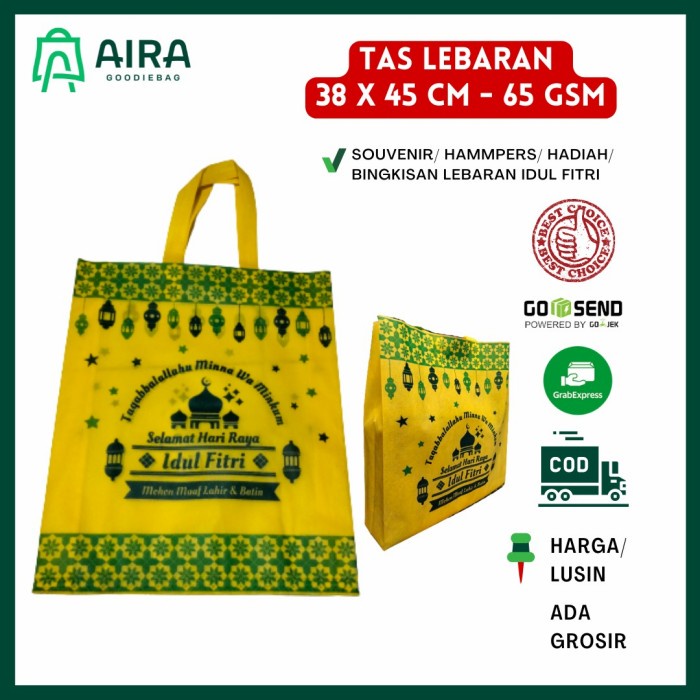 

NEW Tas idul fitri lebaran 38 x 45 x 10 tas spunbond goodiebag idul fitri - Random, LUSINAN