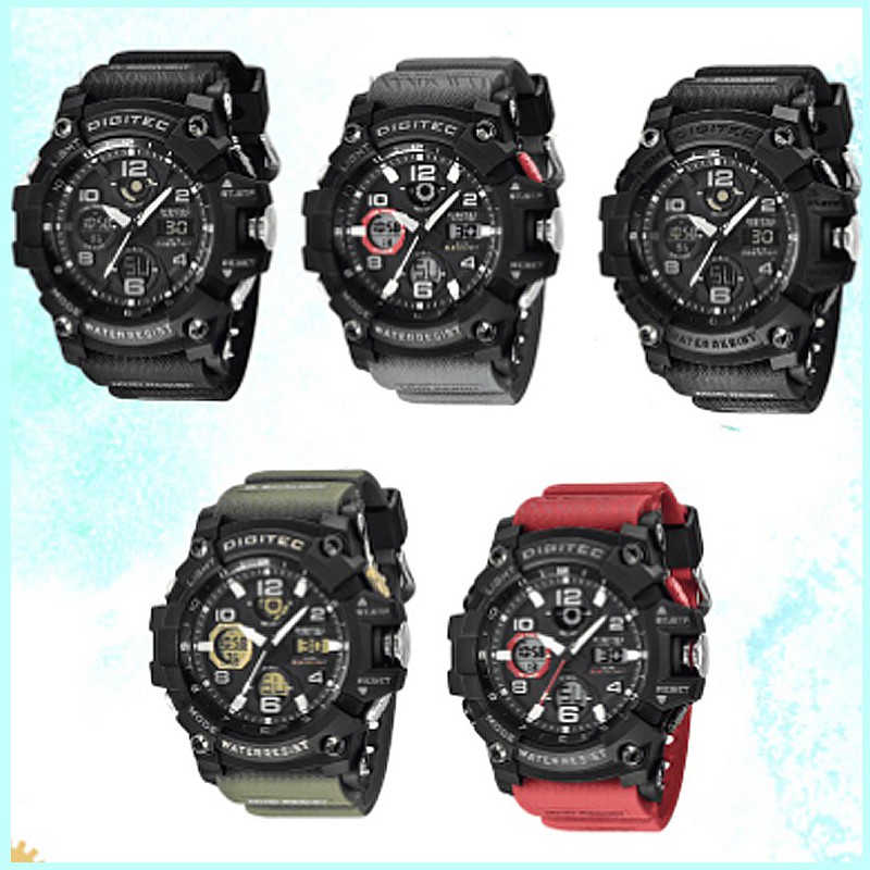 Digitec DA 2125 T DA-2125-T DG DG-2125T Analog Digital Jam Tangan Original Sport Tahan Air