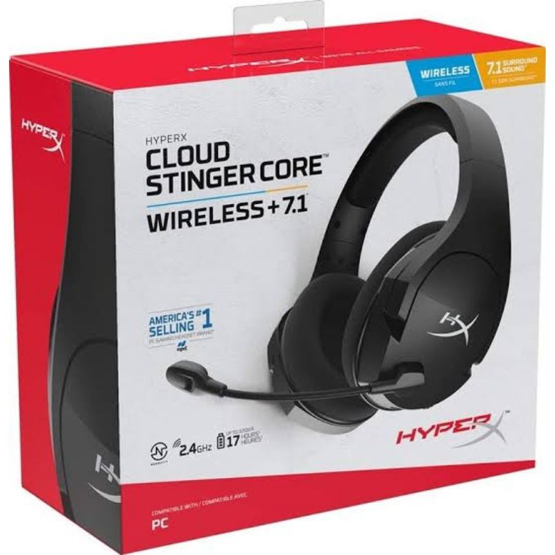 Headset Gaming HyperX Cloud Stinger Core Wireless 7.1 Surround Sound ORIGINAL Hyper X