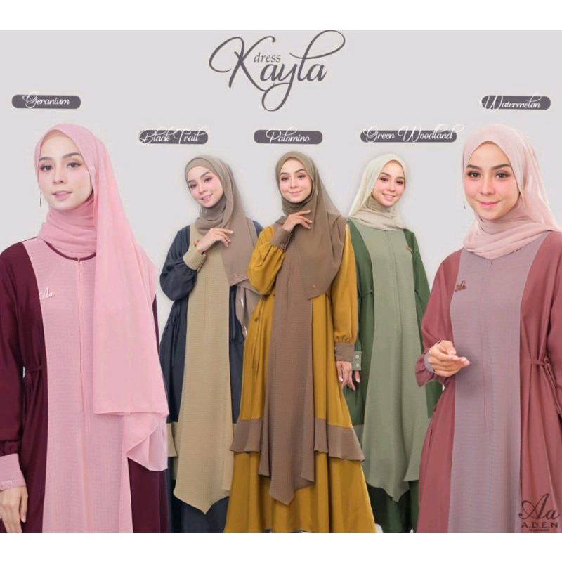 Kayla Dress by Aden Hijab Set Pasmina / Gamis Mewah / Gamis Sultan