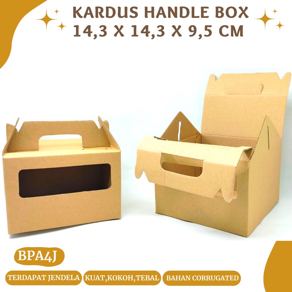 Kardus Hampers Handle Box Dus 14.3X14.3X9.5 (BPA4J)