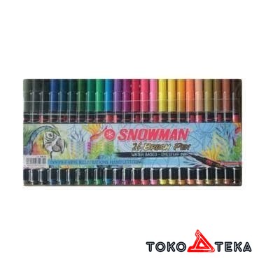 

COD Snowman Brush Pen Set 24 Color / Spidol Warna Kuas Murah