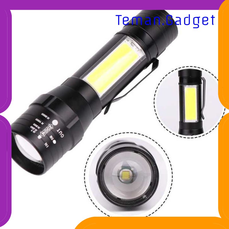 TG-IE114 Albinaly Senter LED USB Rechargeable XML-T6 + COB - 1907