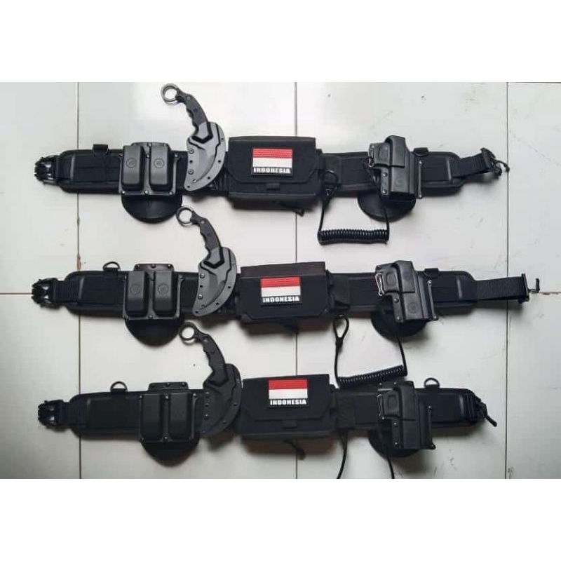 Kopel set tactical perwira - war belt - kopel Brimob