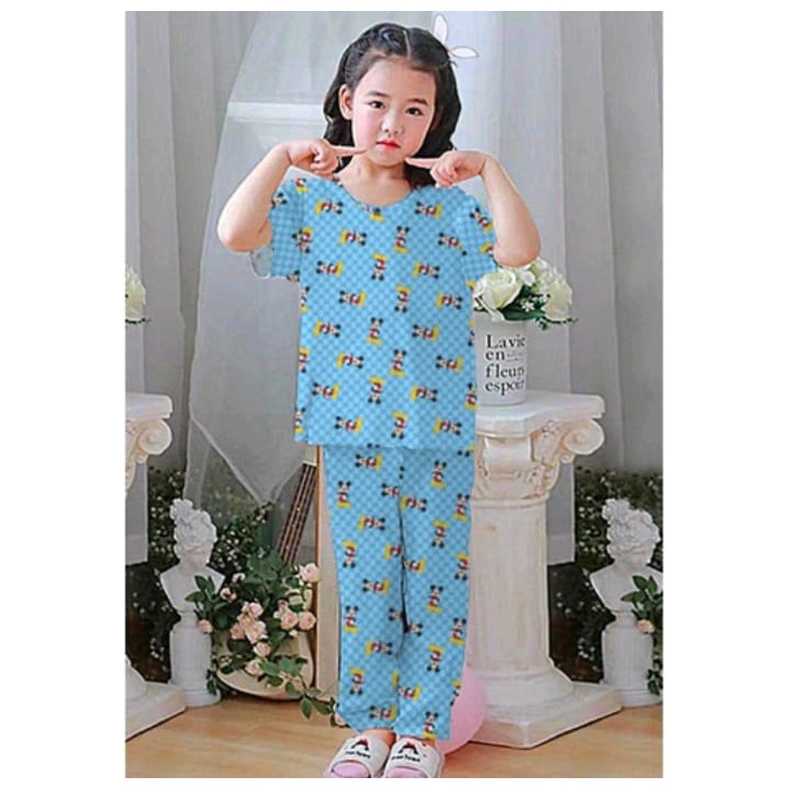 VF - Setelan baju playful colour anak print cp / setelan anak cp unisex 3-8 tahun