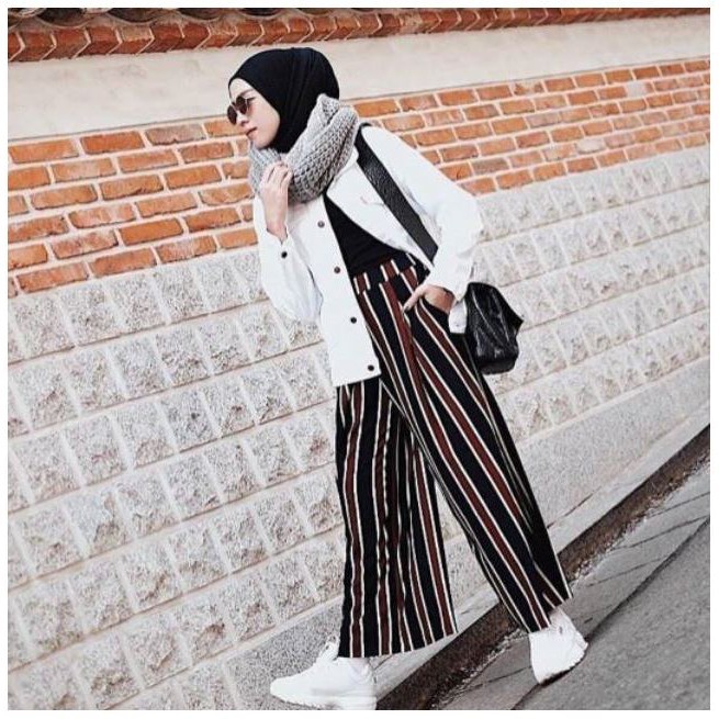 Norway Cullotes Pants / Celana Wafel Crepe / Celana Kulot Wanita / Celana Panjang-8