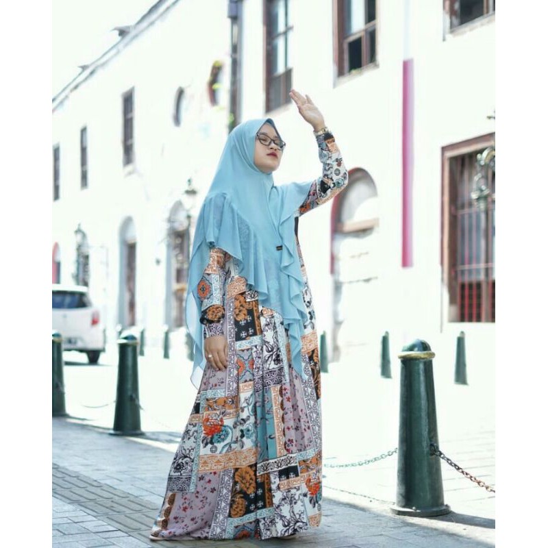 Gamis LALUNA Baby Blue sekararum