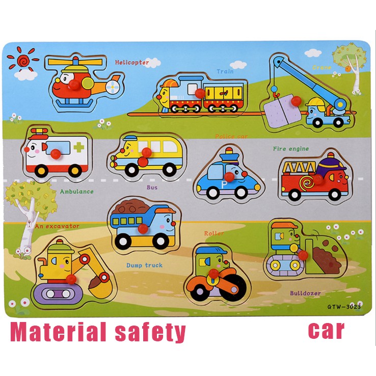 PUZZLE KAYU EDUKASI  | ALPHABET ANGKA HIJAIYAH HEWAN GEOMETRI BENTUK | PUZZLE ANAK-Mobil
