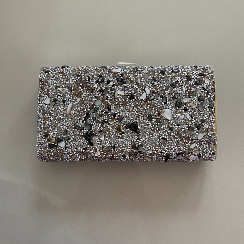 Bling Glitter Party Mini Cluth Chain Strap Tas Pesta Wanita Preloved