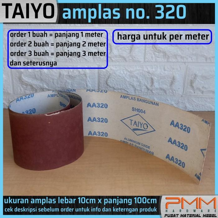 Amplas Taiyo 320 (10X100Cm) | Grate Roll Pasir Meter Kertas Sanding 059