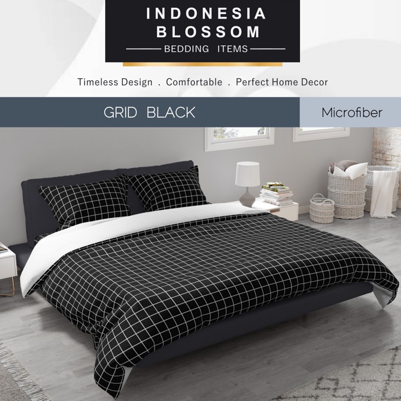 Sprei Aesthetic Ukuran 180x200 160x200 120x200 90x200 Kotak Kotak Seprei Best Material and Qualitas Bahan MicroFiber