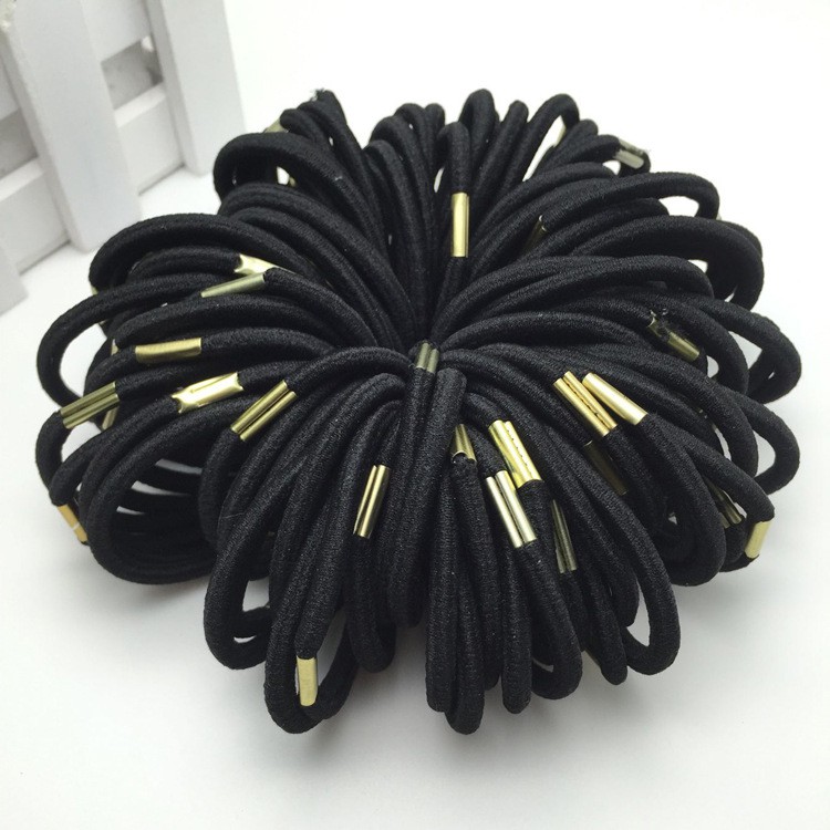 OVERFLOWS.ID Ponytail Hairtie Ikat Tali Rambut Simpel Warna Hitam Murah Jepit Rambut