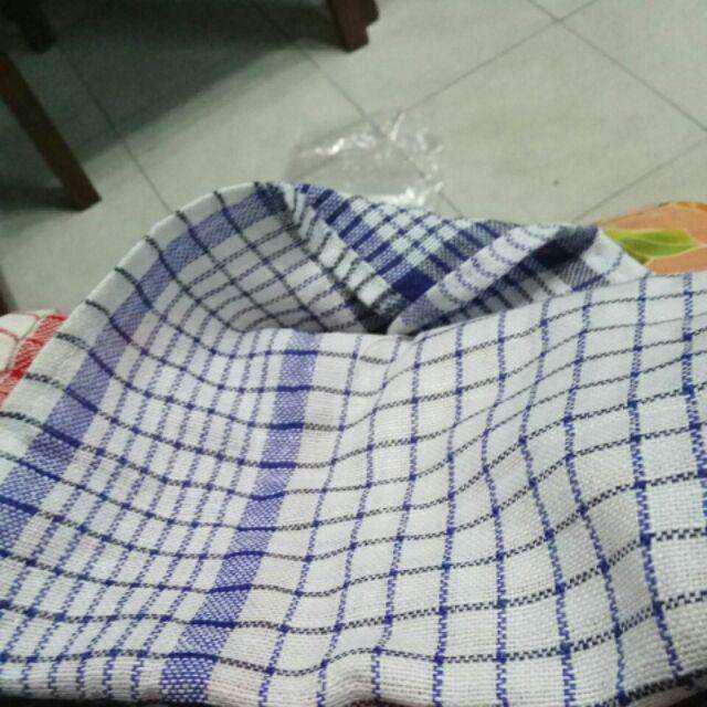 Serbet Lap Dapur Kain Serbet Lap Tangan Lap Piring Peralatan Perlengkapan Dapur Lap Meja S57