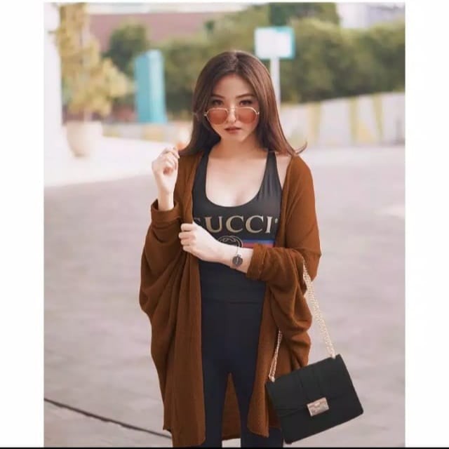 TASYA Outer Cardy OVERSIZE Fit XXL Cardigan Rajut Wanita Rajut Halus-1