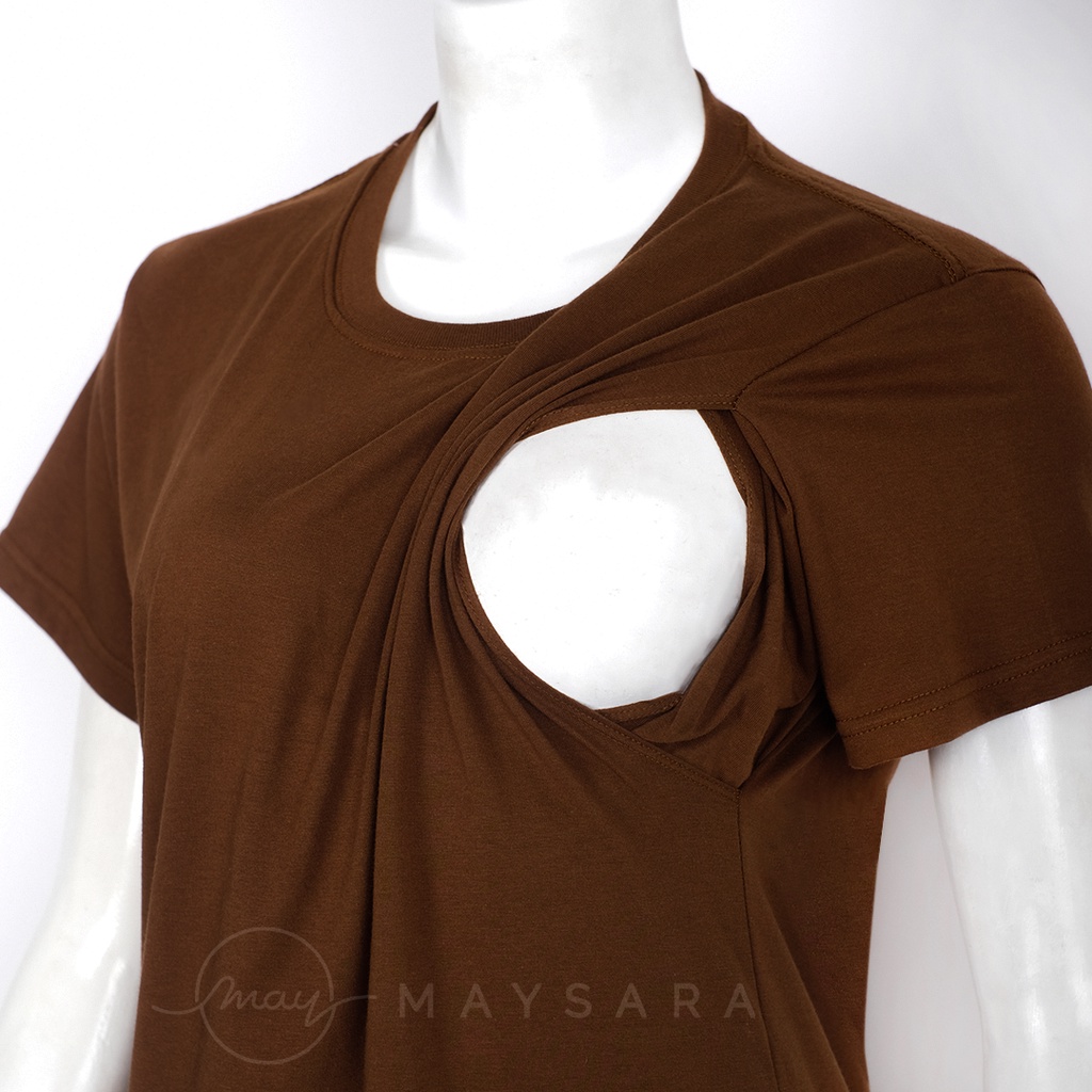 Baju menyusui bukaan samping atasan maysara-CN19-Toffee