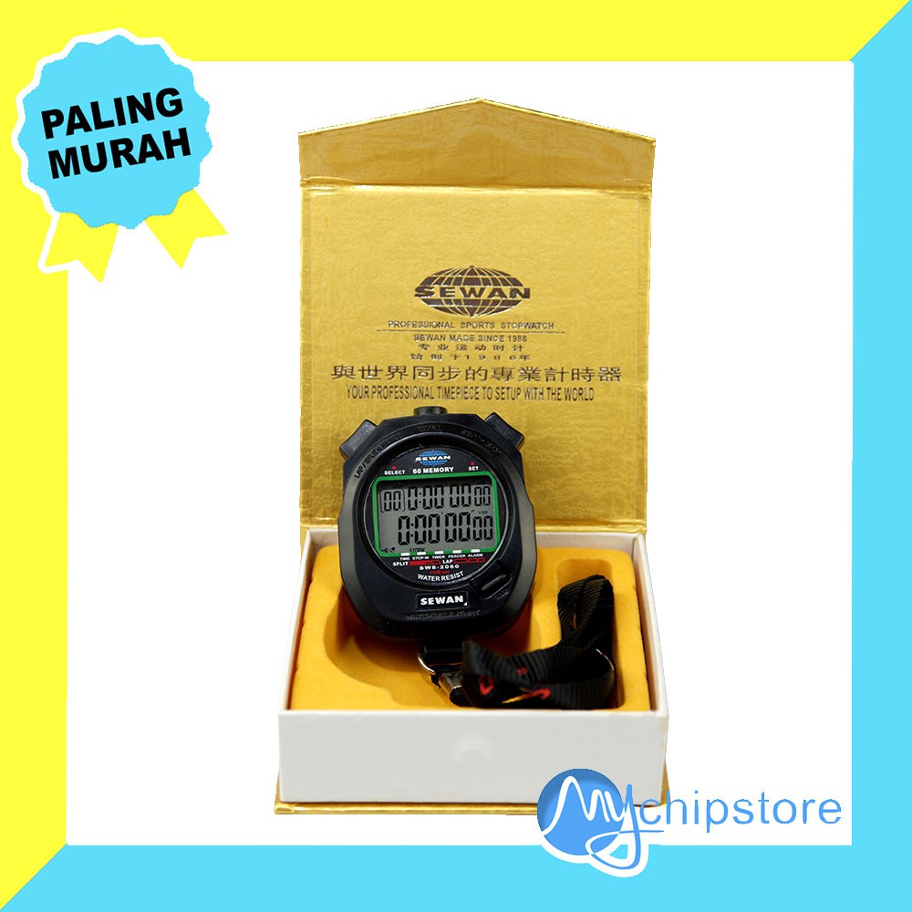 Stopwatch Olahraga Genggam Original SEWAN 60 Memori
