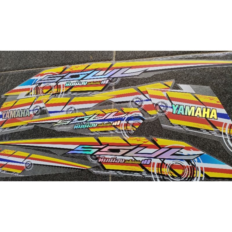 STRIPING MIO SOUL GT 115 TRANSPARAN HOLOGRAM TERLARIS / STICKER MOTOR MIO SOUL GT 115