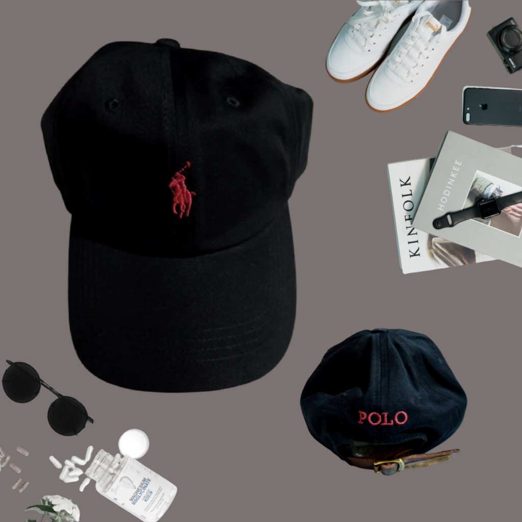 Topi POLO Logo Black Original BNWT