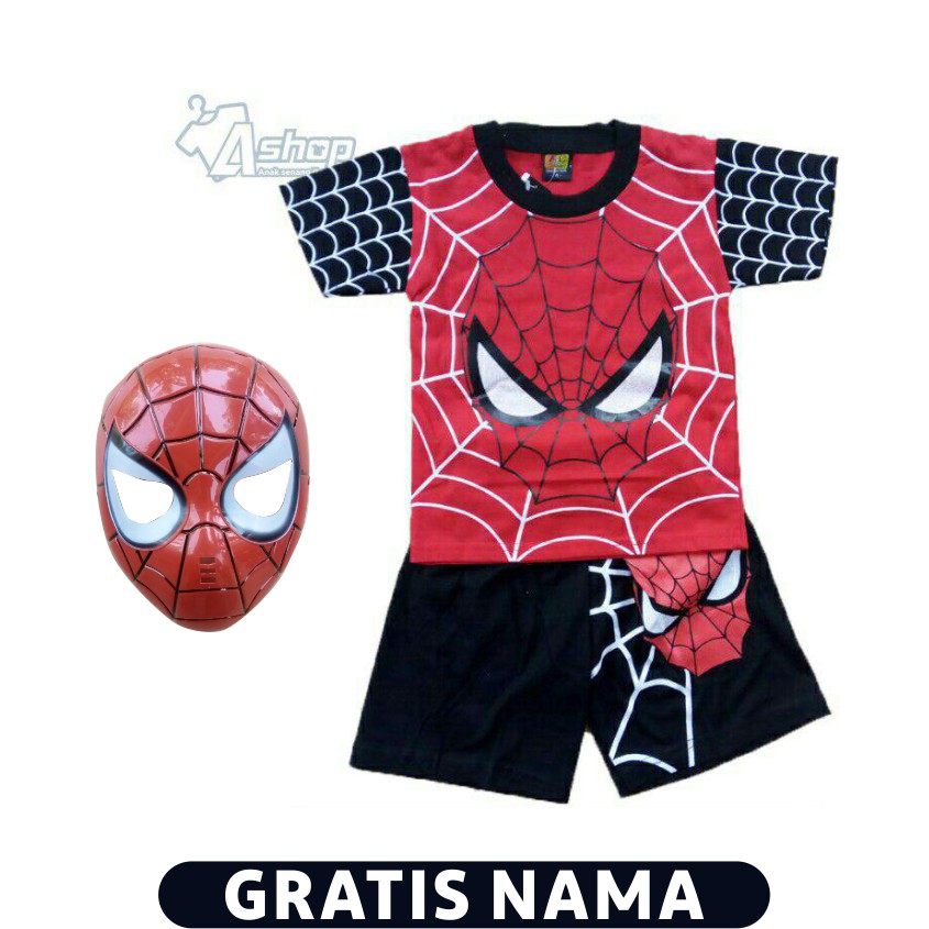 Kostum Spiderman Pendek